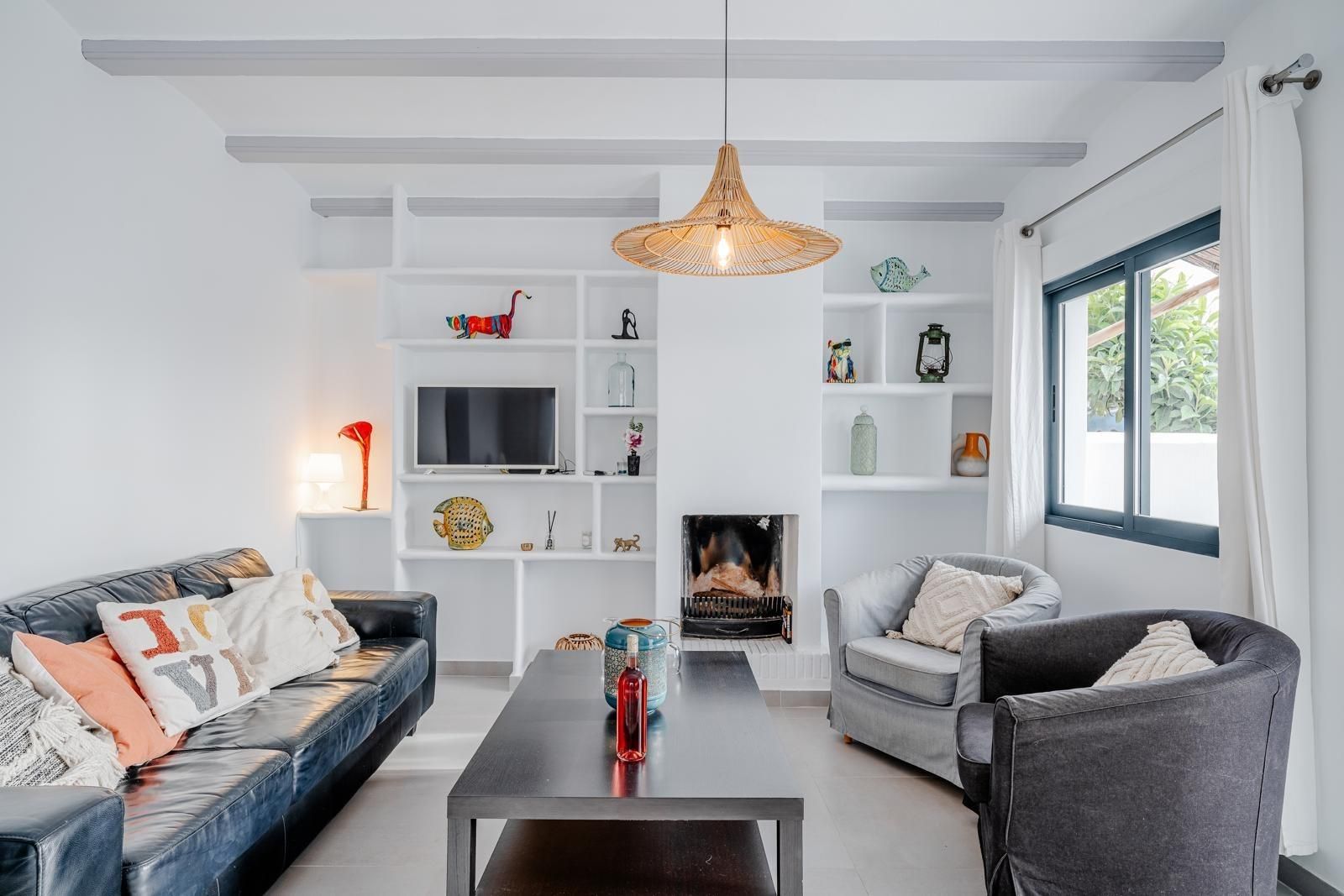 Living room of Single-family semi-detached to rent in Dénia  with Air Conditioner, Private garden and Terrace