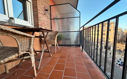 Balcony of Flat for sale in  Barcelona Capital  with Heating, Parquet flooring and Furnished