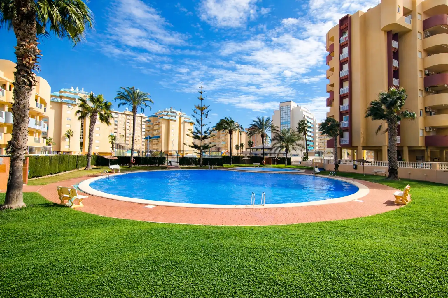 Swimming pool of Apartments for sale in La Manga del Mar Menor  with Air Conditioner, Heating and Terrace