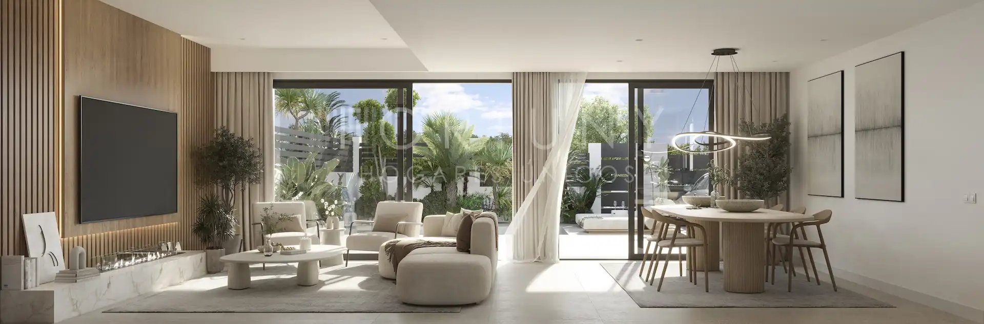 Sala d'estar de Casa adosada en venda en Alhaurín de la Torre amb Aire condicionat, Jardí privat i Terrassa