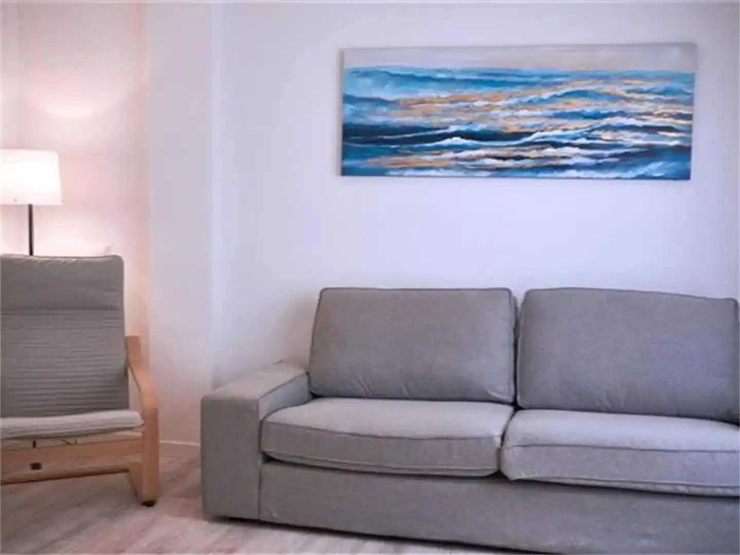 Sala de estar de Piso en venta en Benahadux con Parquet, Amueblado y Balcón