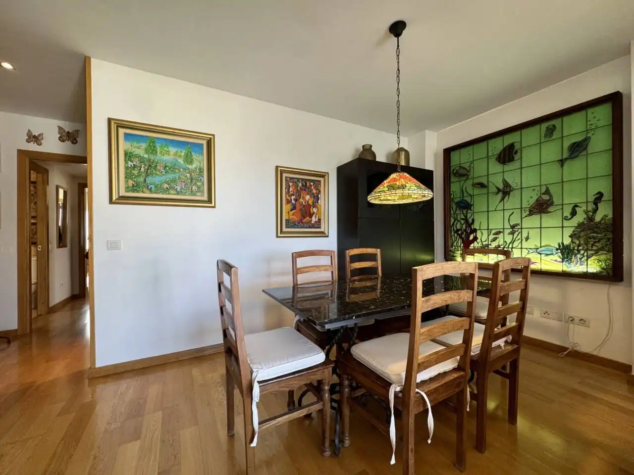 Dining room of Flat for rent in  Palma de Mallorca  with Air Conditioner, Heating and Parquet flooring
