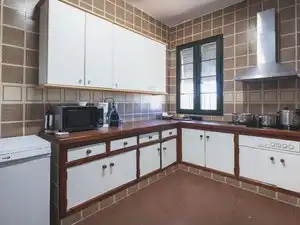 Cuina de Finca rústica en venda en Badajoz amb Jardí privat, Terrassa i Piscina