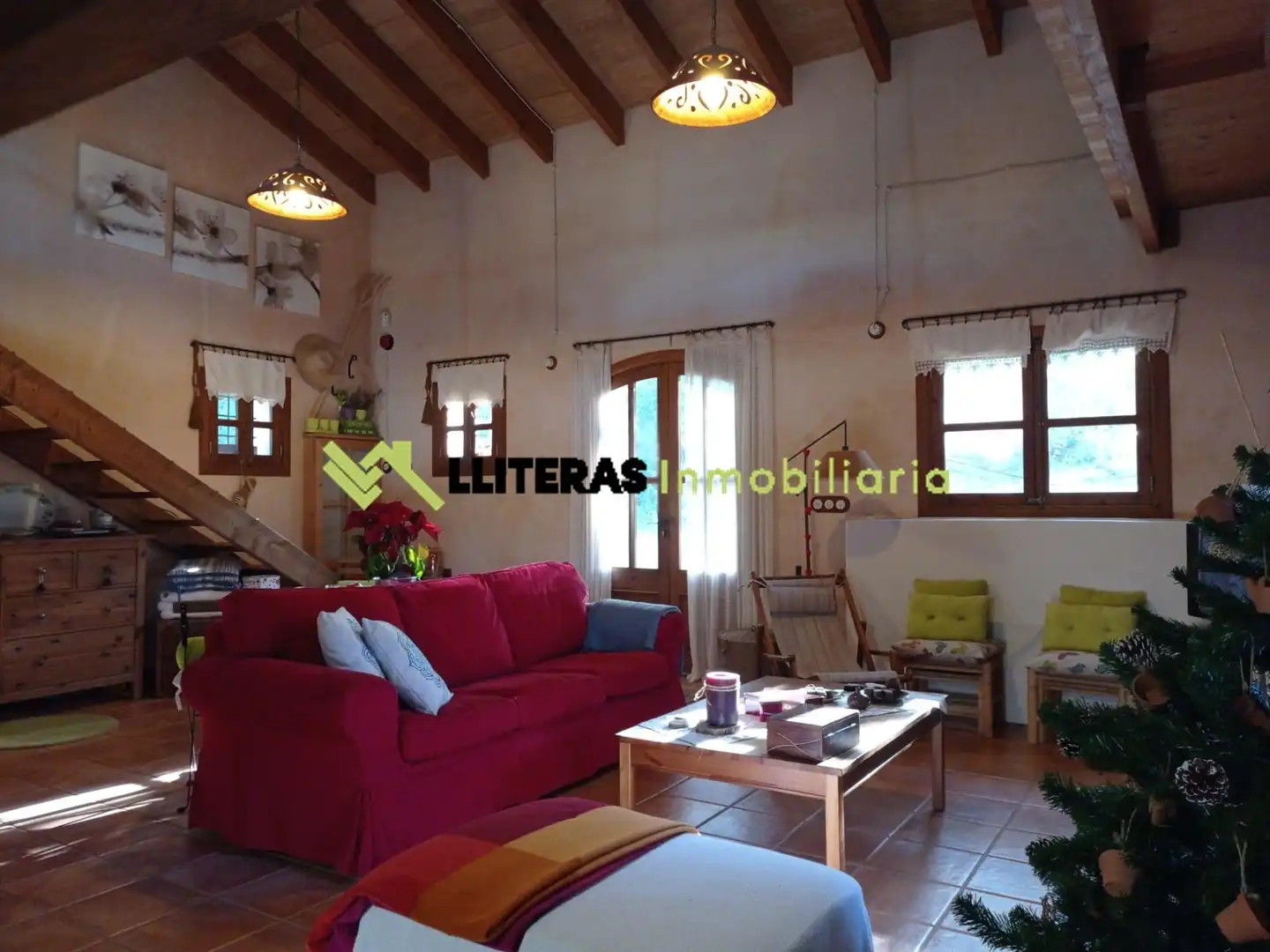 Sala de estar de Finca rústica en venta en Campanet