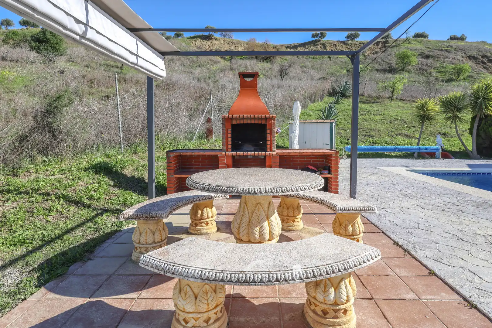 Terrasse von Haus oder Chalet zum Verkauf in Coín mit Klimaanlage, Privatgarten und Schwimmbad