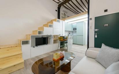 Living room of Duplex for sale in  Madrid Capital  with Air Conditioner, Heating and Parquet flooring