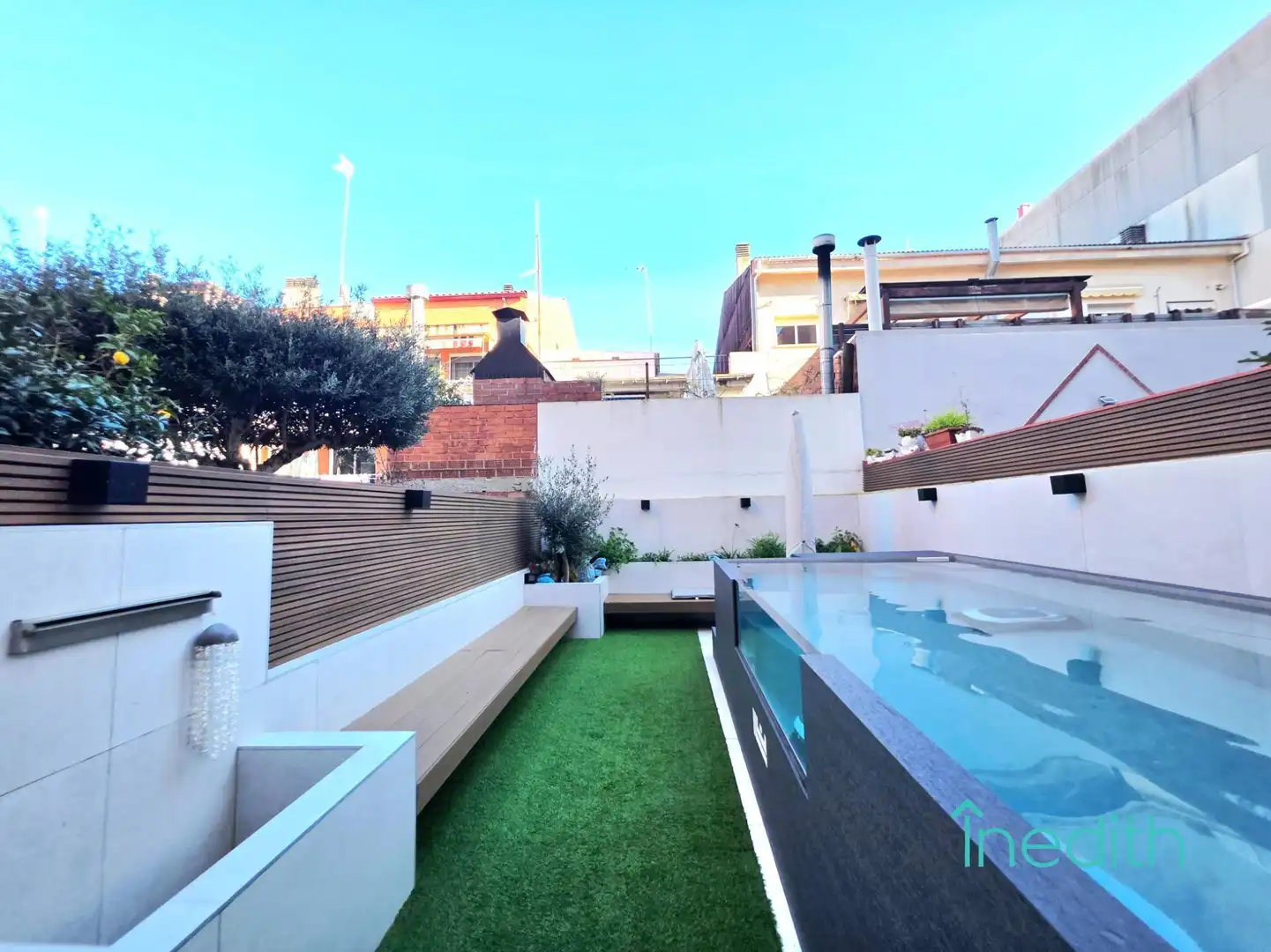 Terraza de Casa adosada en venta en Castelldefels con Aire acondicionado, Calefacción y Jardín privado