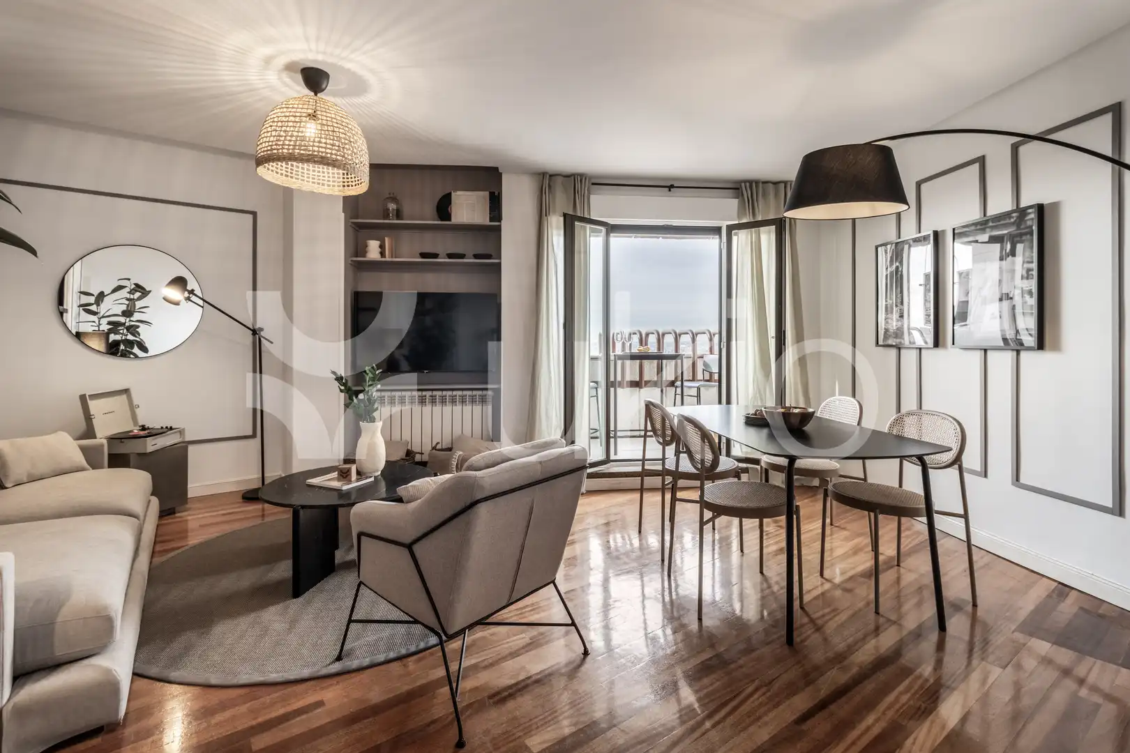 Sala de estar de Apartamento de alquiler en Madrid con Aire acondicionado, Calefacción y Amueblado