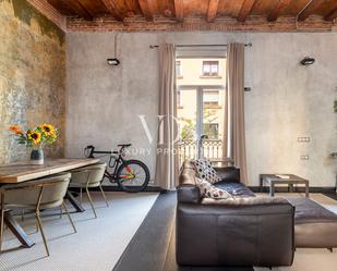 Sala d'estar de Apartament de lloguer en  Barcelona Capital amb Aire condicionat, Moblat i Forn