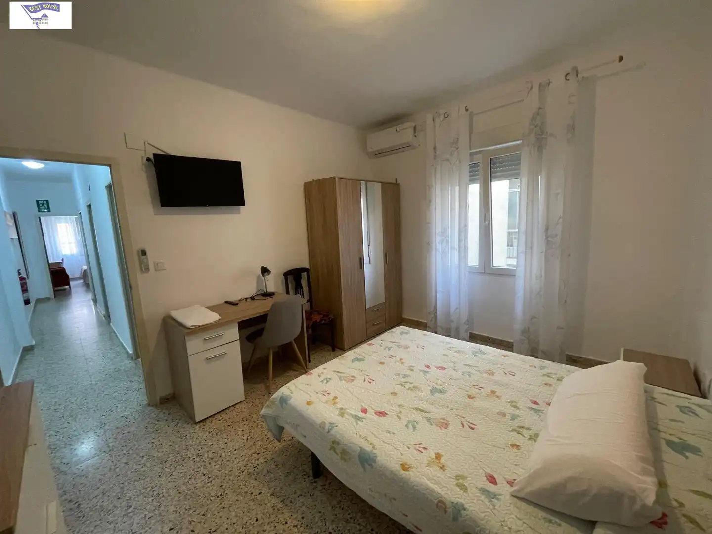 Dormitori de Pis de lloguer en Albacete amb Aire condicionat, Calefacció i Moblat