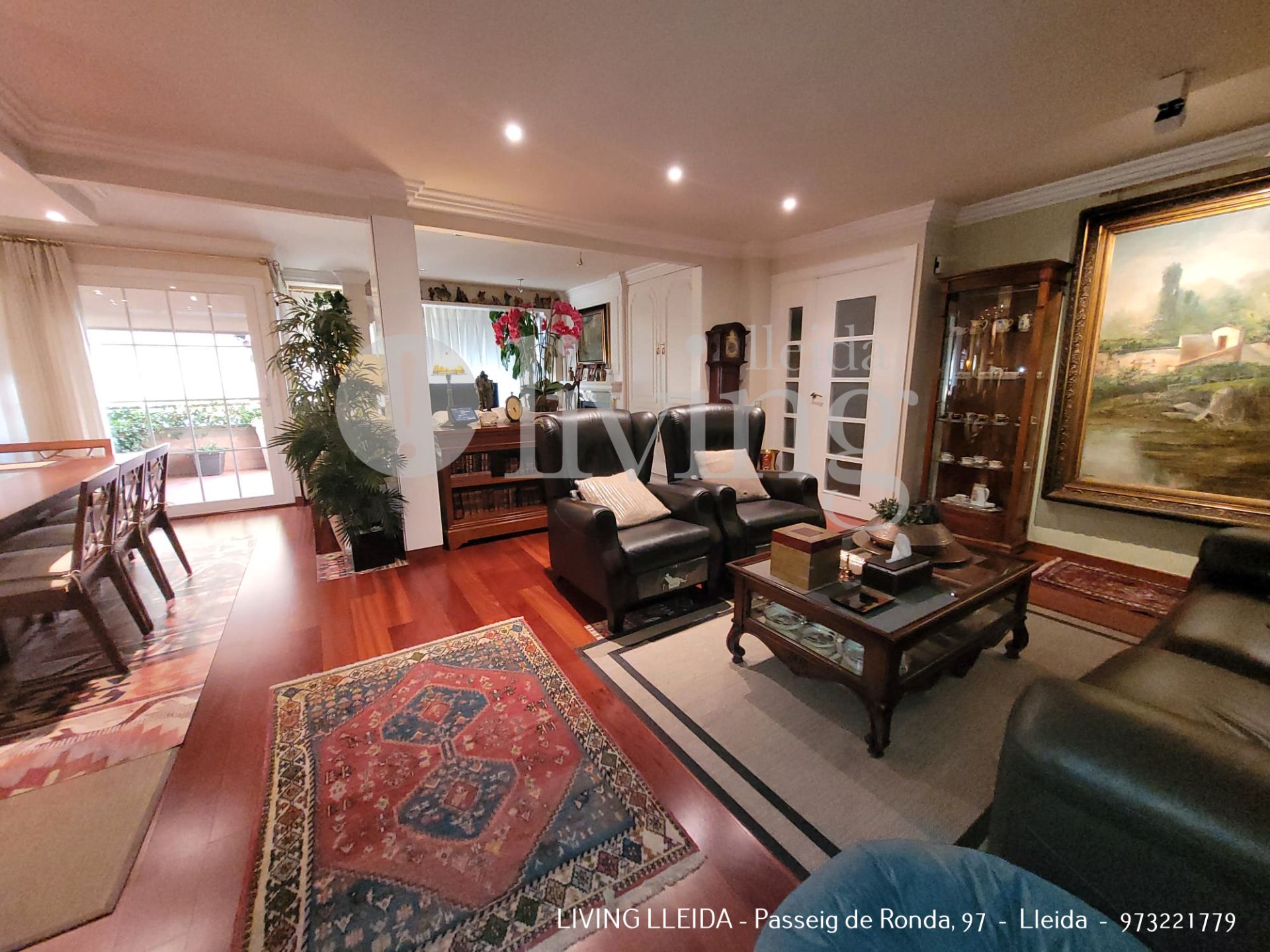 Living room of Flat for sale in  Lleida Capital  with Air Conditioner, Heating and Parquet flooring