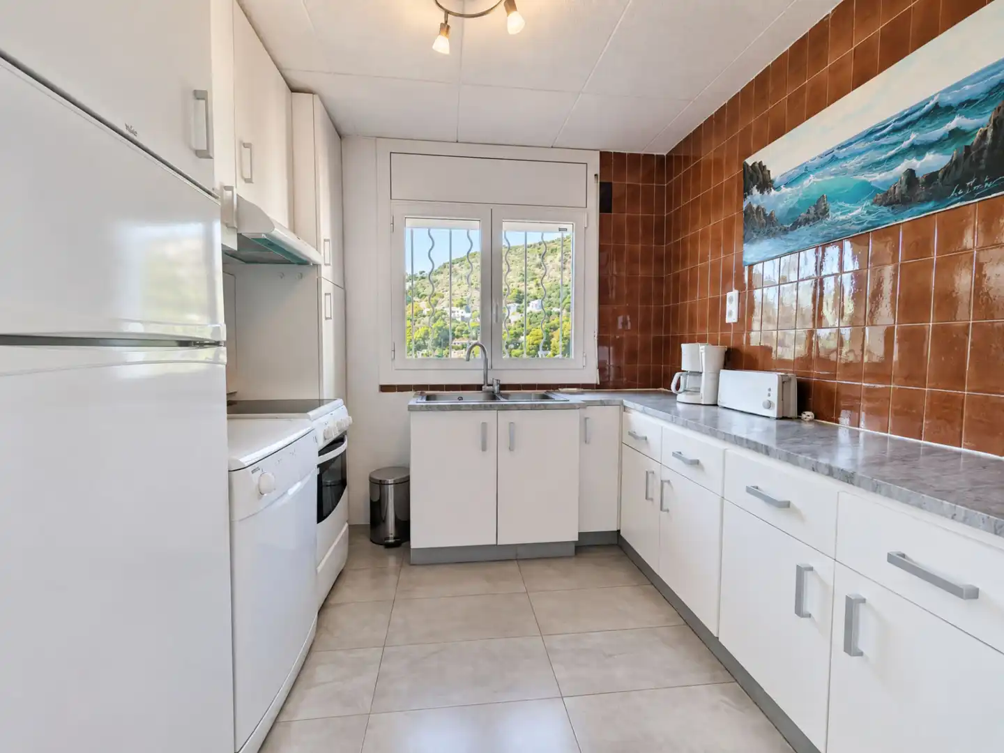 Kitchen of Flat for sale in Roses  with Heating and Terrace