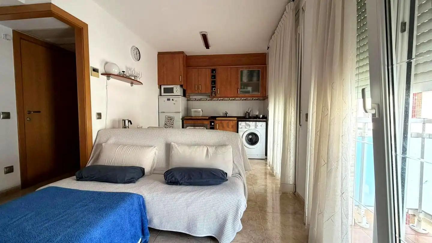 Living room of Flat for sale in L'Ampolla  with Terrace, Furnished and Community pool