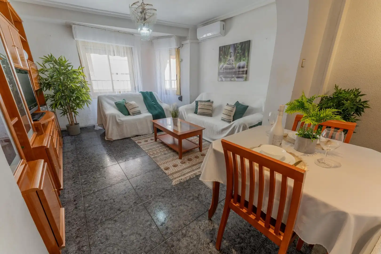 Sala de estar de Piso en venta en Elche / Elx con Amueblado