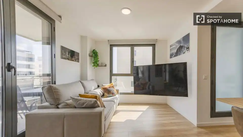 Sala de estar de Piso de alquiler en Valencia con Aire acondicionado, Calefacción y Amueblado