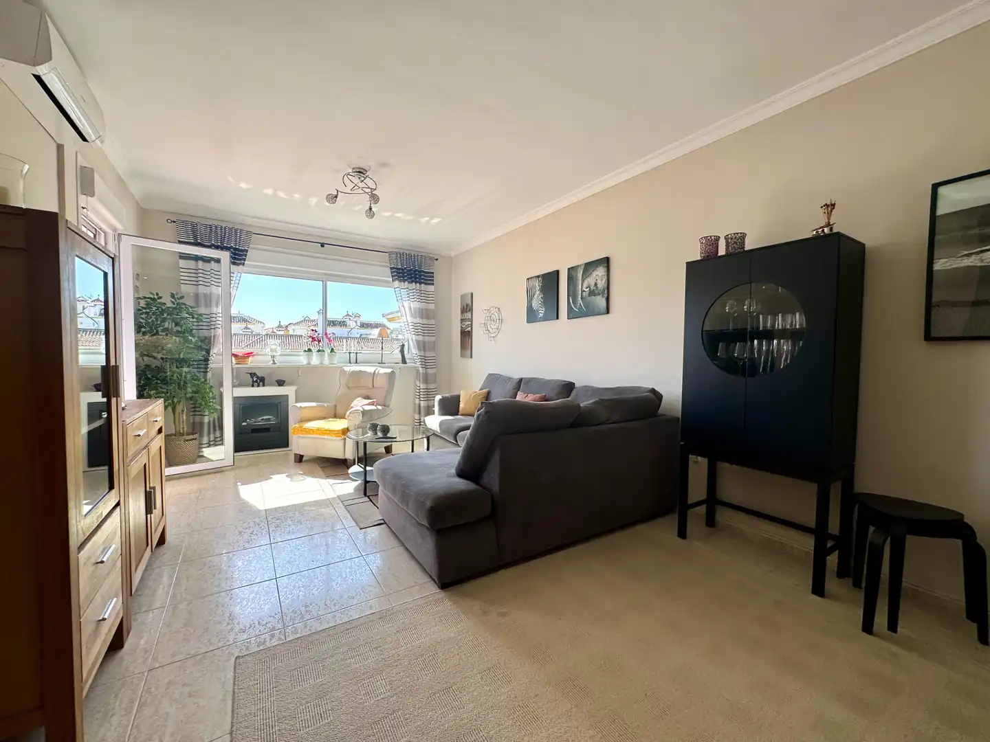 Sala d'estar de Apartament en venda en Mijas amb Aire condicionat, Calefacció i Terrassa