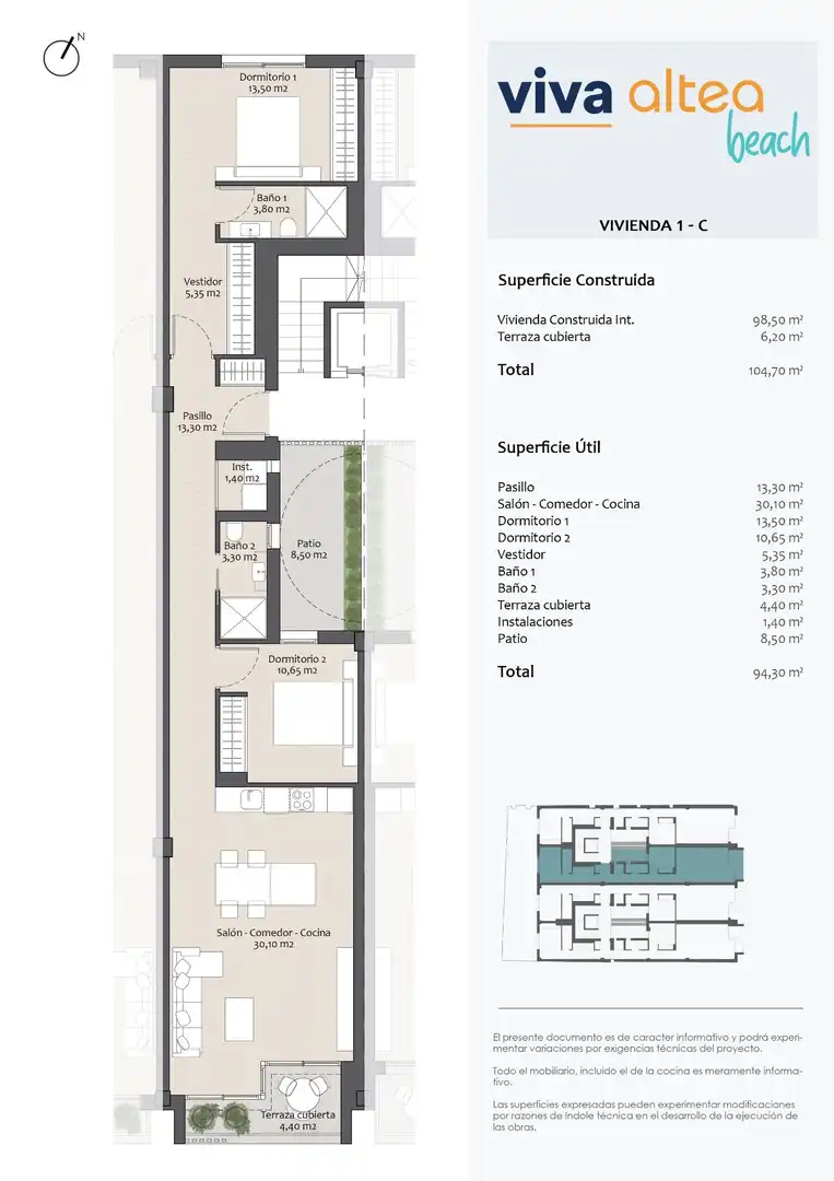 Apartamento en venta en Altea con Aire acondicionado, Terraza y Alarma