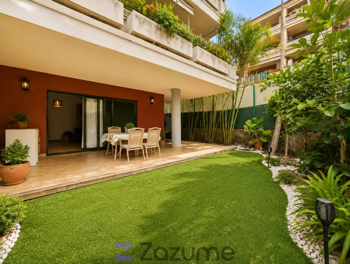 Terrace of Flat for rent in Puerto de la Cruz  with Air Conditioner, Private garden and Terrace
