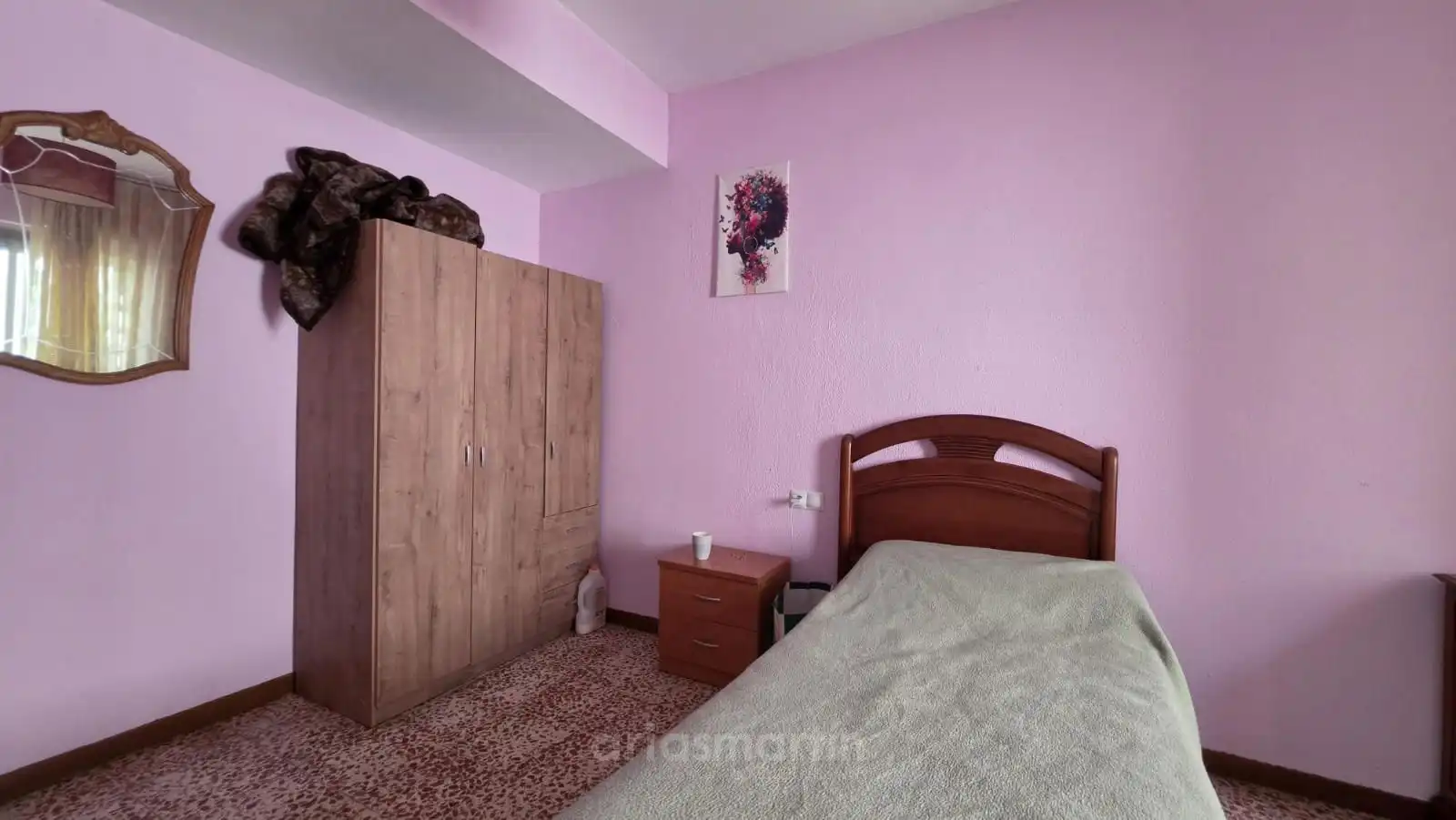 Schlafzimmer von Wohnung zur untervermieten in Salamanca mit Heizung, Terrasse und Möbliert