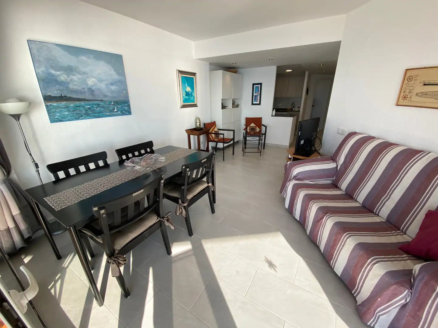 Sala de estar de Apartamento en venta en Calonge i Sant Antoni con Terraza, Amueblado y Horno