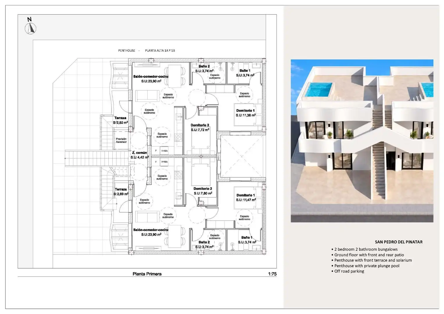 Bungalow mit Pool zum Verkauf in Los Cuarteros, imagen 6