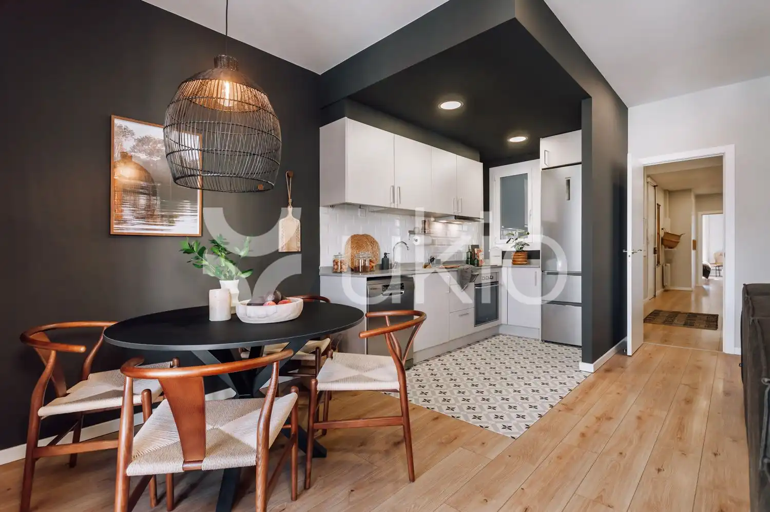 Cocina de Apartamento de alquiler en Barcelona con Aire acondicionado, Calefacción y Amueblado