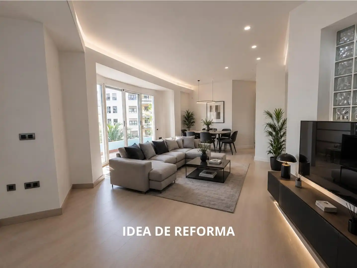 Wohnzimmer von Wohnung zum Verkauf in Alicante / Alacant mit Parkett, Terrasse und Abstellraum