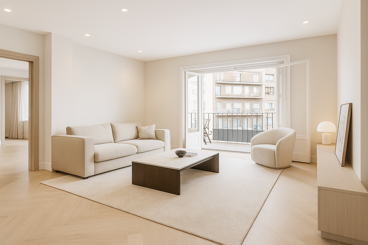 Living room of Flat for sale in  Madrid Capital  with Heating and Terrace
