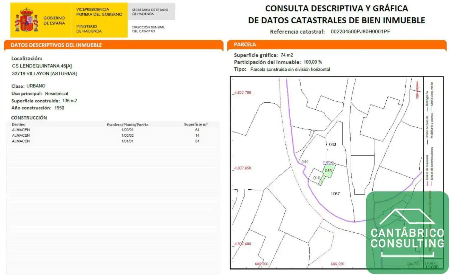 Finca rústica en venda en Villayón amb Calefacció, Parquet i Terrassa