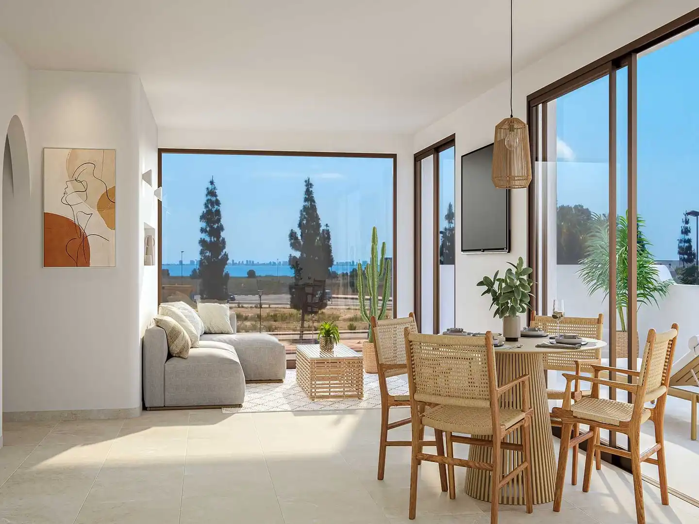 Sala d'estar de Apartament en venda en Los Alcázares amb Piscina comunitària