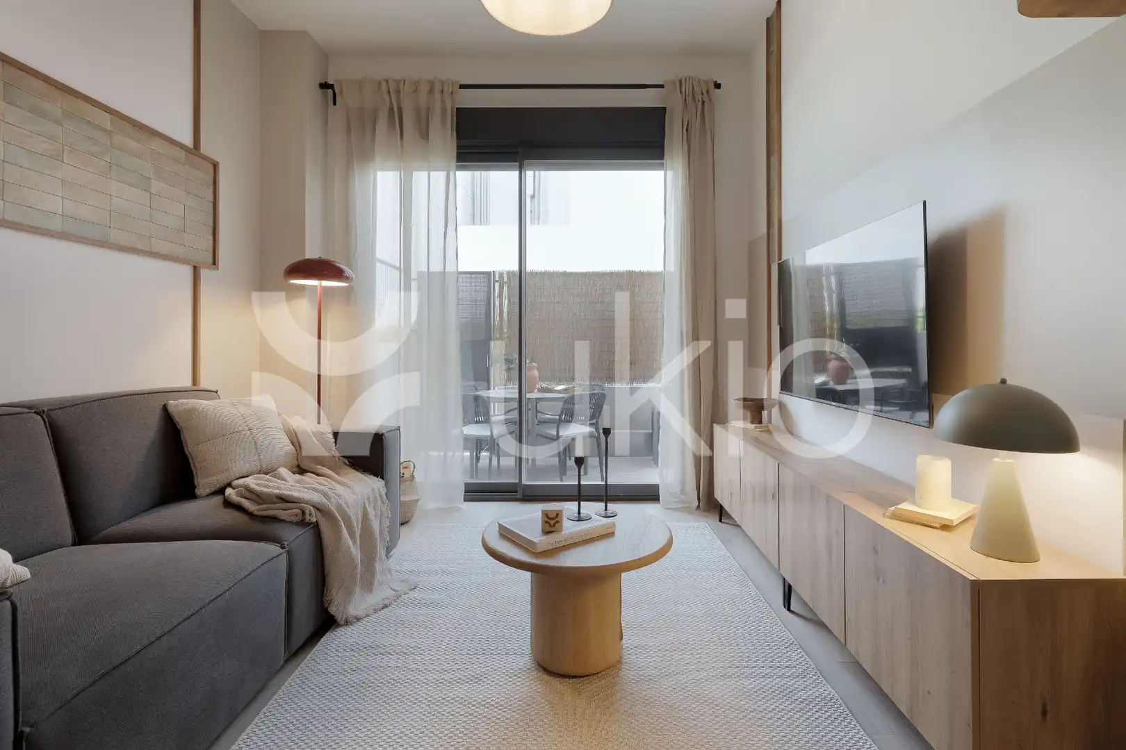 Wohnzimmer von Wohnungen zur Miete in Madrid mit Heizung, Terrasse und Möbliert