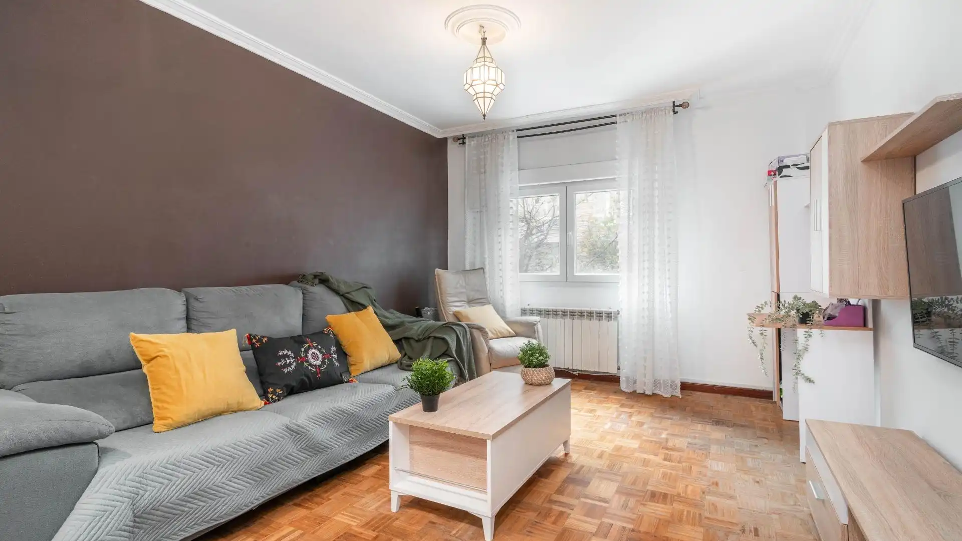 Living room of Flat for sale in Gijón   with Furnished