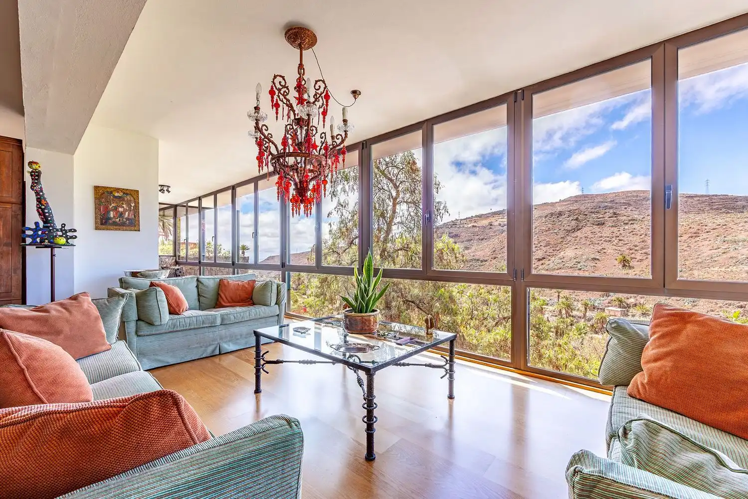 Sala de estar de Casa o chalet en venta en Telde con Jardín privado, Terraza y Piscina