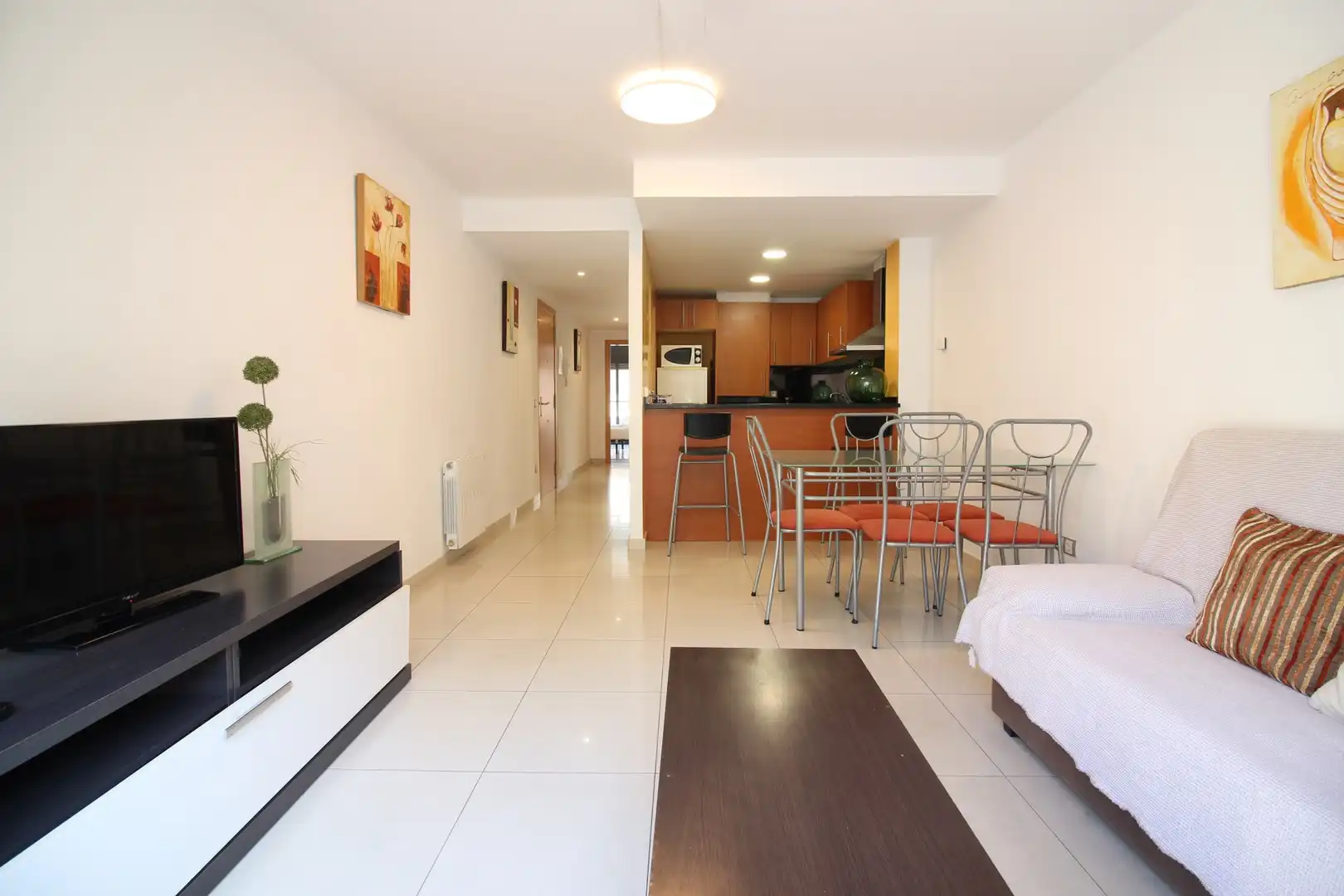 Living room of Flat for sale in Roses  with Heating and Furnished