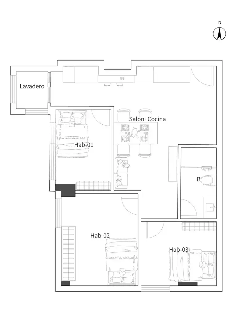 Pis de lloguer en Madrid amb Aire condicionat, Calefacció i Moblat