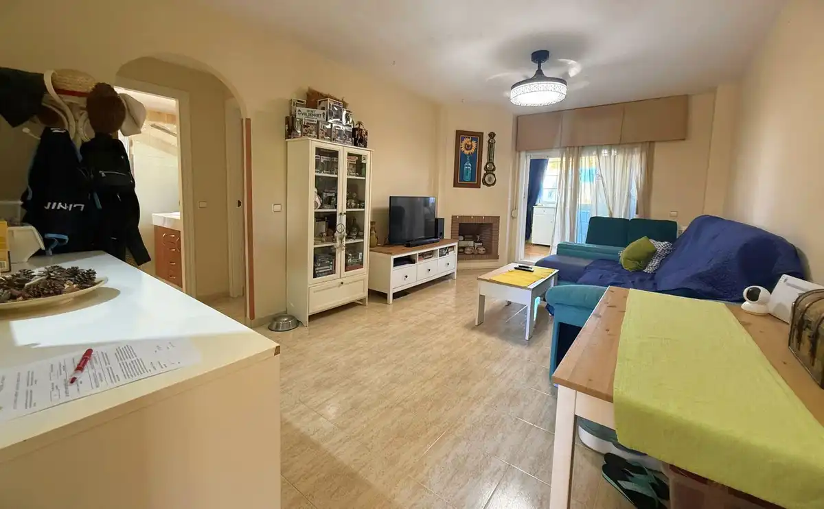 Sala de estar de Apartamento en venta en Mijas con Piscina y Piscina comunitaria
