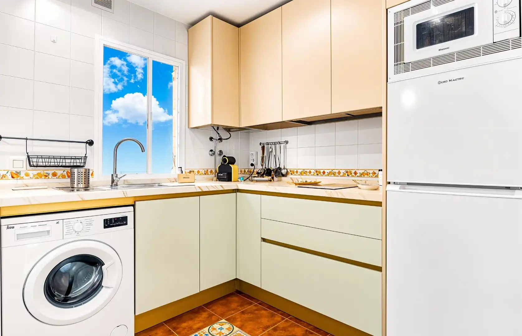 Cocina de Apartamento en venta en Chiclana de la Frontera con Aire acondicionado, Jardín privado y Terraza