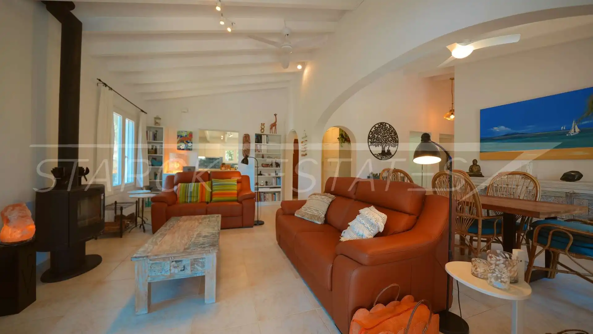 Sala de estar de Casa o chalet en venta en La Vall d'Ebo con Aire acondicionado, Jardín privado y Piscina