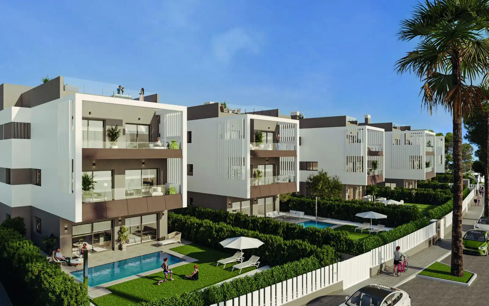 Vista exterior de Dúplex en venda en Ses Salines amb Aire condicionat, Calefacció i Jardí privat