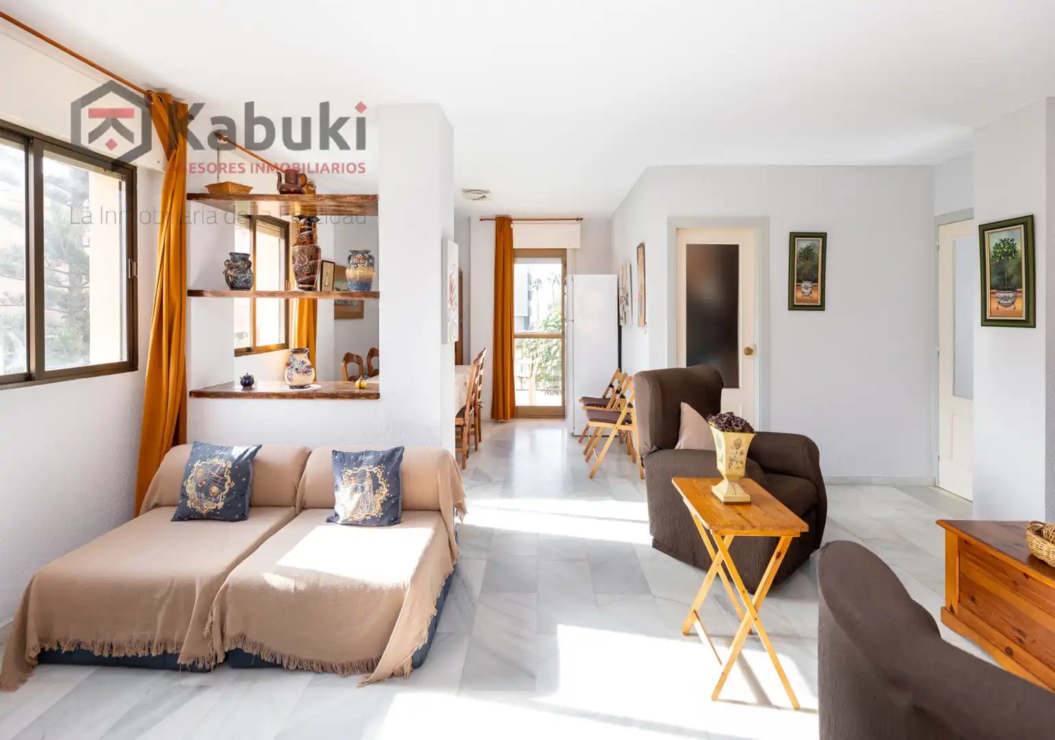 Wohnzimmer von Wohnung zur Miete in Salobreña mit Privatgarten, Terrasse und Schwimmbad