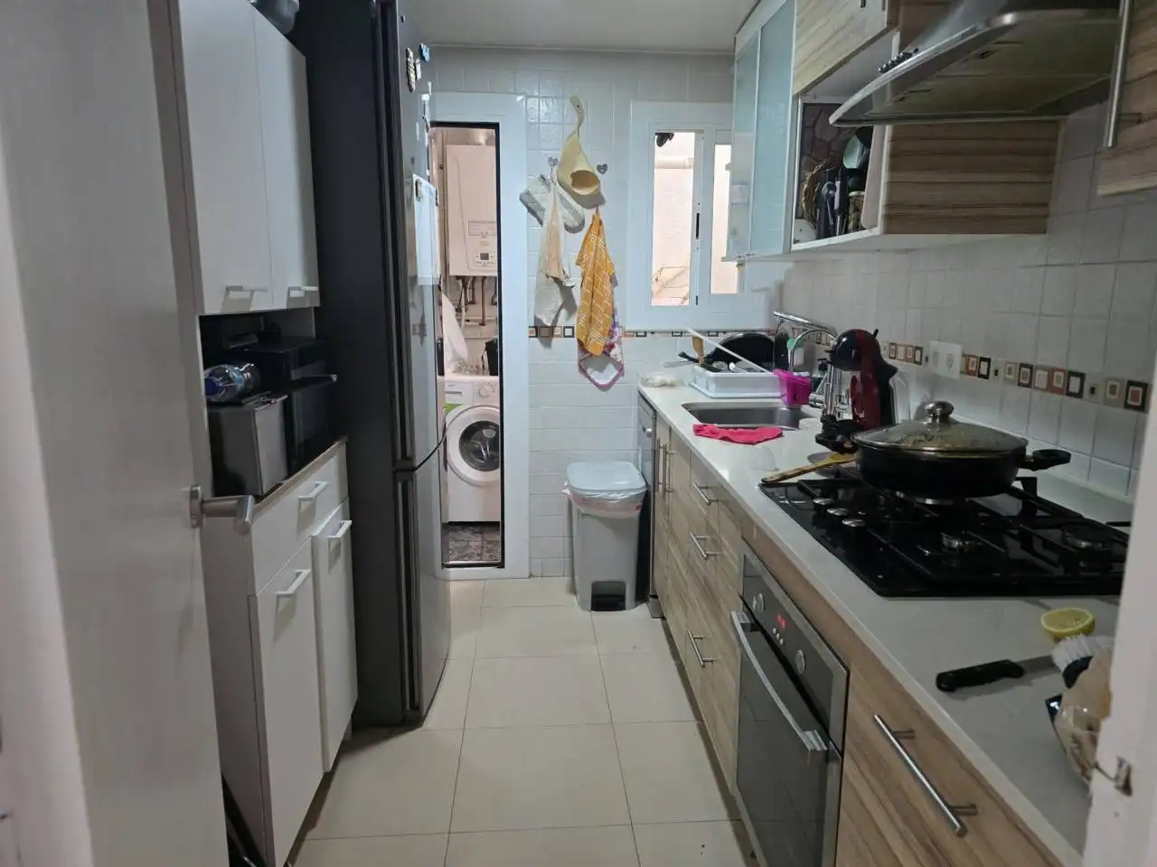 Küche von Wohnung zum Verkauf in Terrassa mit Klimaanlage, Heizung und Parkett