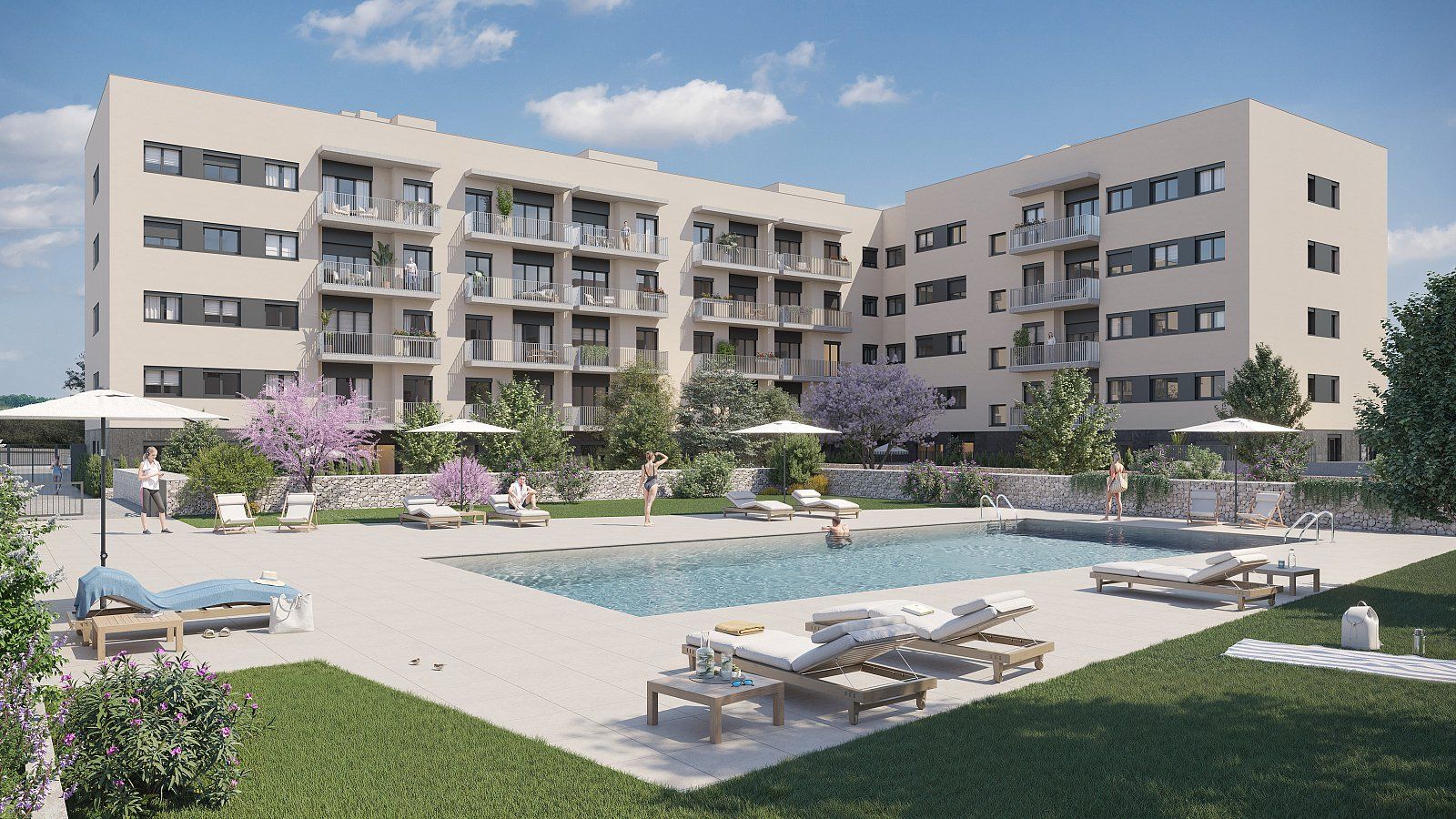 Swimming pool of Apartment for sale in Montcada i Reixac  with Air Conditioner, Private garden and Terrace