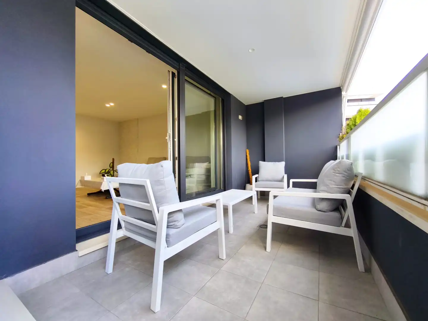Terrasse von Wohnung zum Verkauf in  Logroño mit Heizung, Privatgarten und Parkett