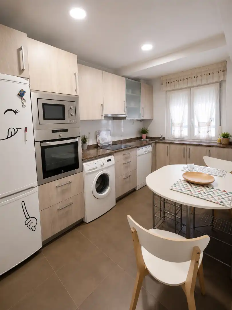 Kitchen of Flat for rent in Santander  with Heating, Furnished and Oven