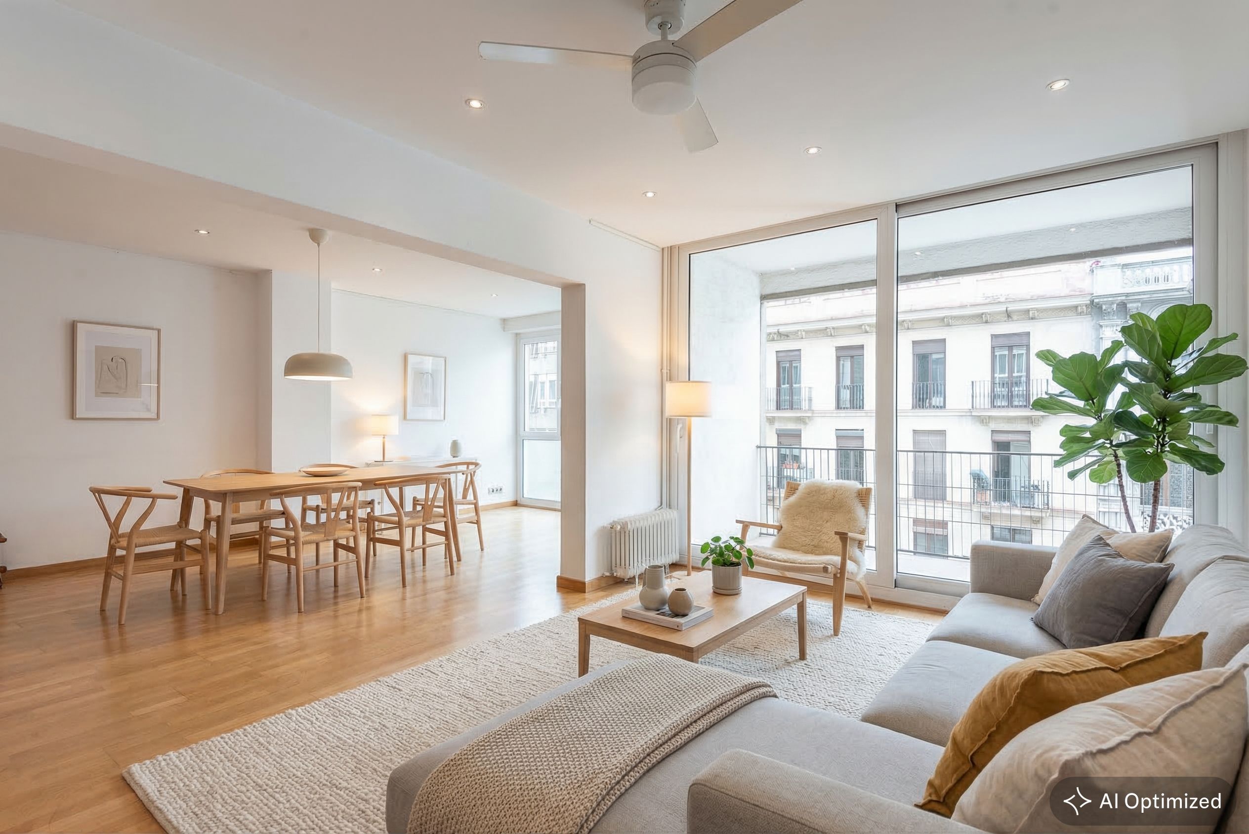Sala de estar de Piso en venta en  Barcelona Capital con Aire acondicionado, Calefacción y Parquet
