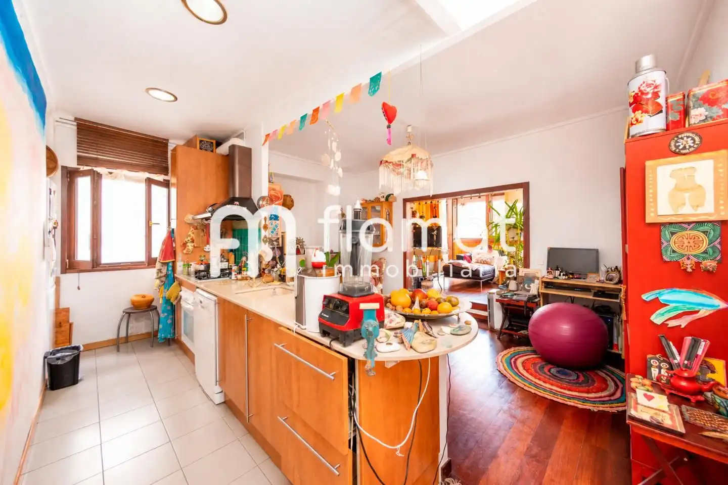 Kitchen of Attic for sale in Barcelona  with Air Conditioner, Terrace and Furnished