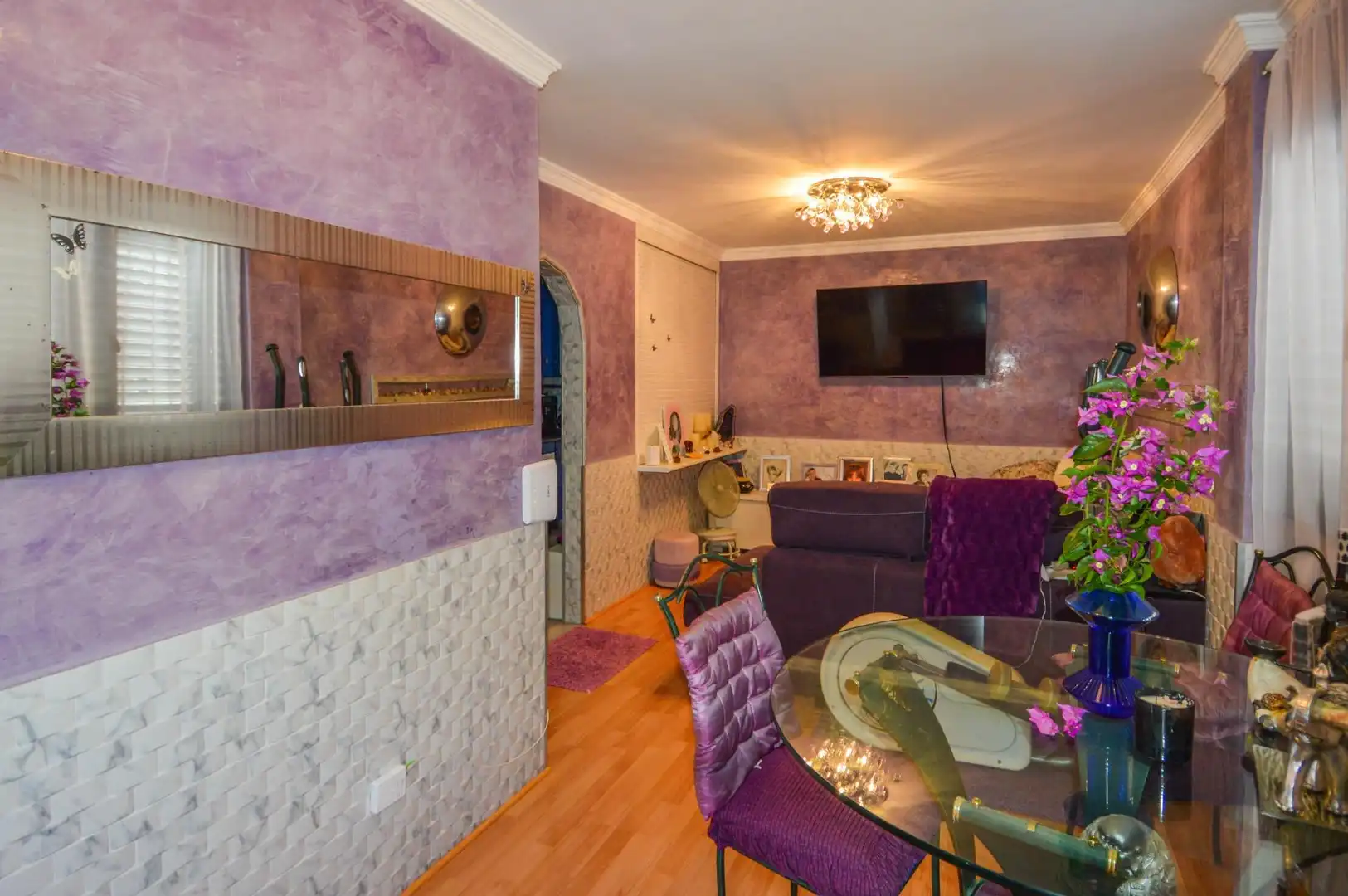 Wohnzimmer von Maisonette zum Verkauf in Mogán mit Klimaanlage, Privatgarten und Terrasse
