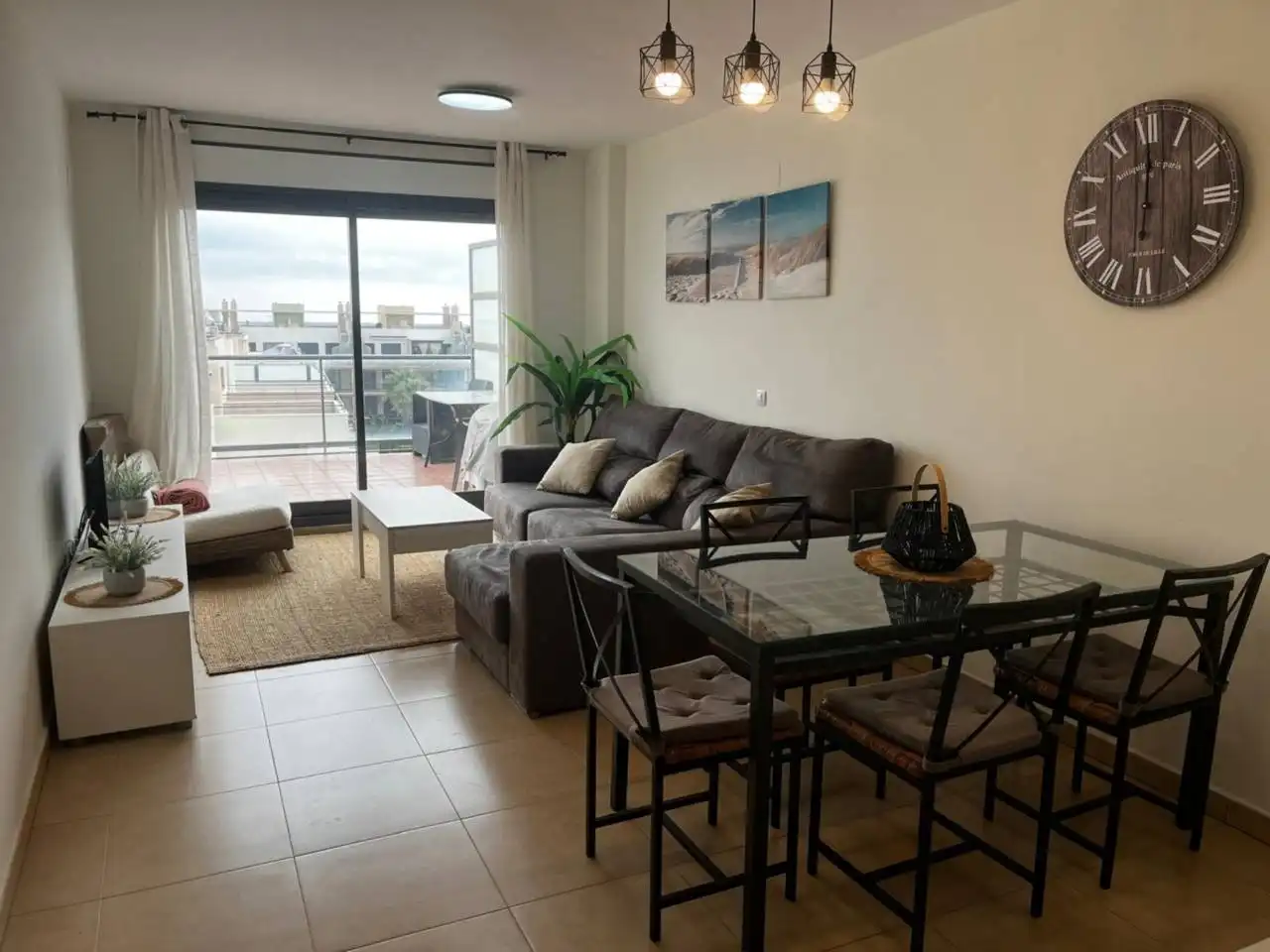 Wohnzimmer von Wohnung zum Verkauf in San Jorge / Sant Jordi mit Klimaanlage, Heizung und Terrasse