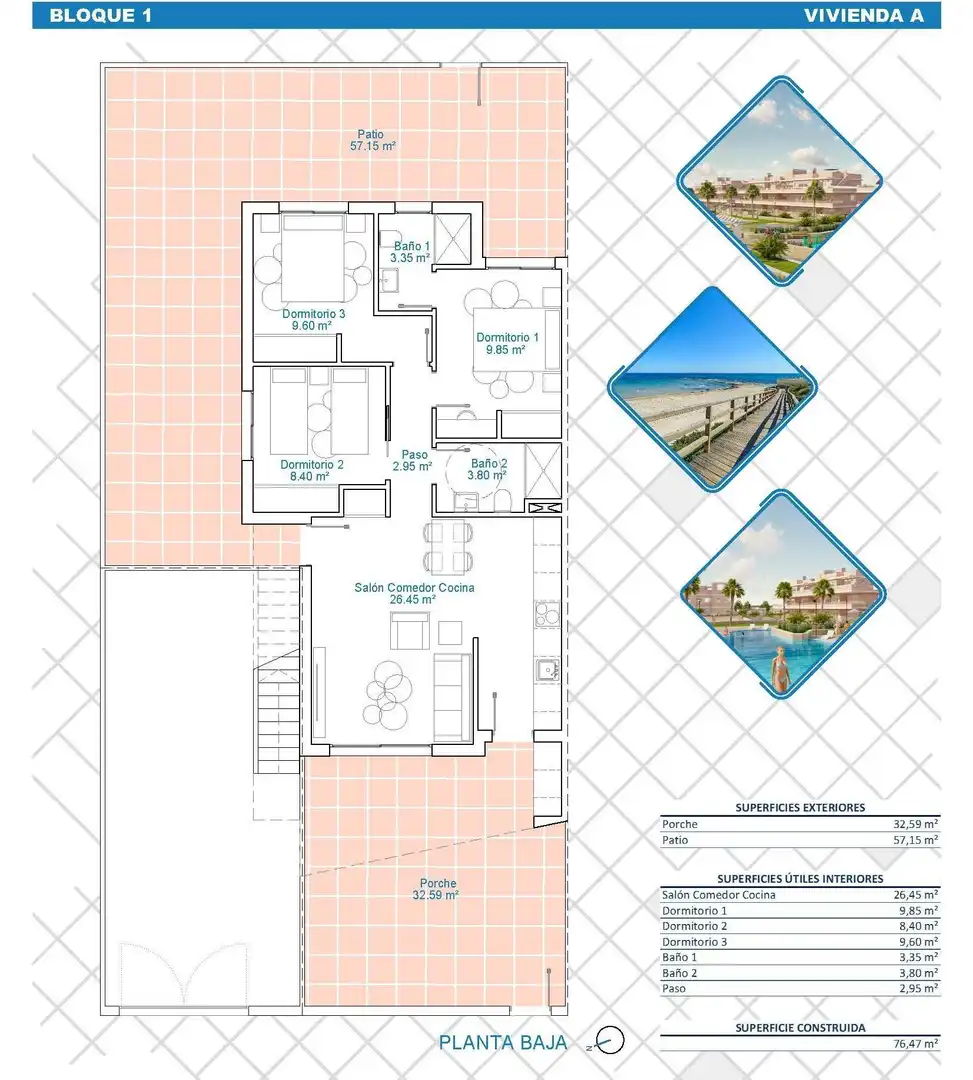 Apartamento con piscina en venta en Pilar de la Horadada ciudad, imagen 28