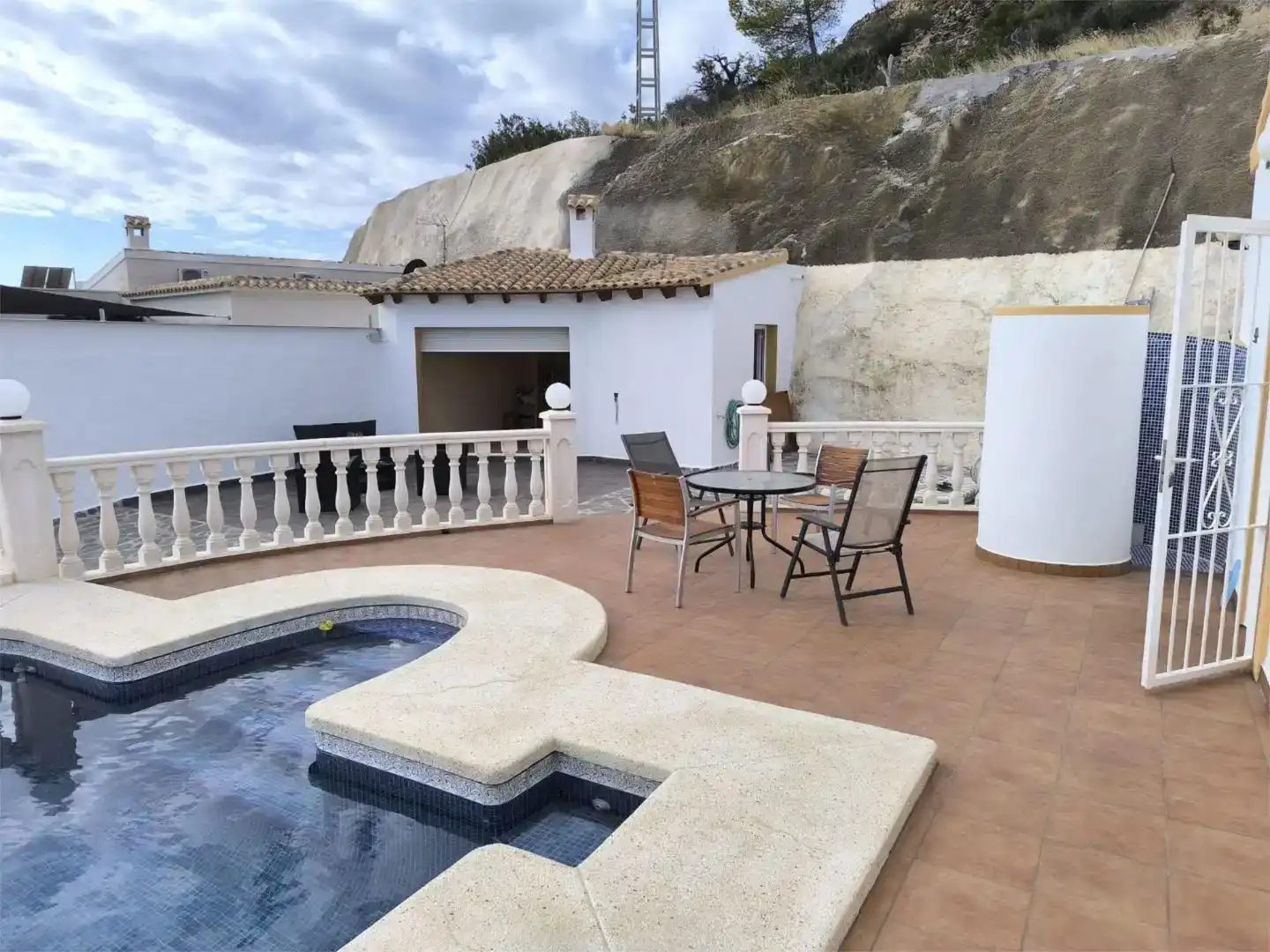 Terrace of Flat for sale in Calpe / Calp  with Air Conditioner, Private garden and Swimming Pool